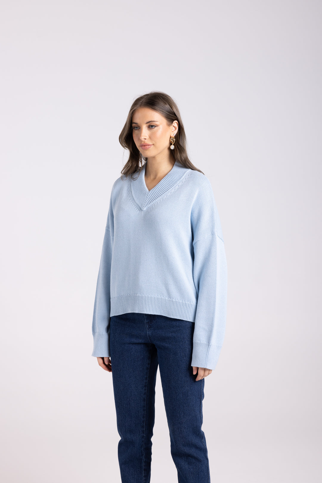 High V Neck Knit TT