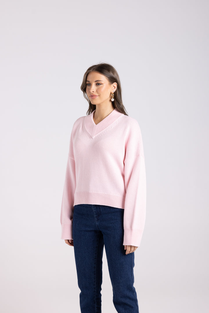 High V Neck Knit TT