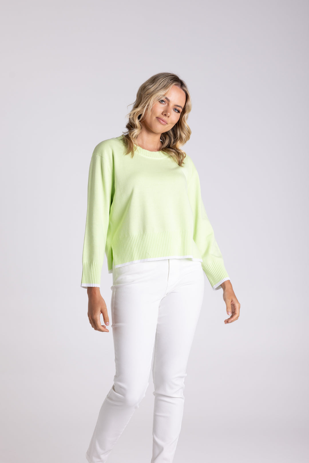 Boxy Knit W/Tipping
