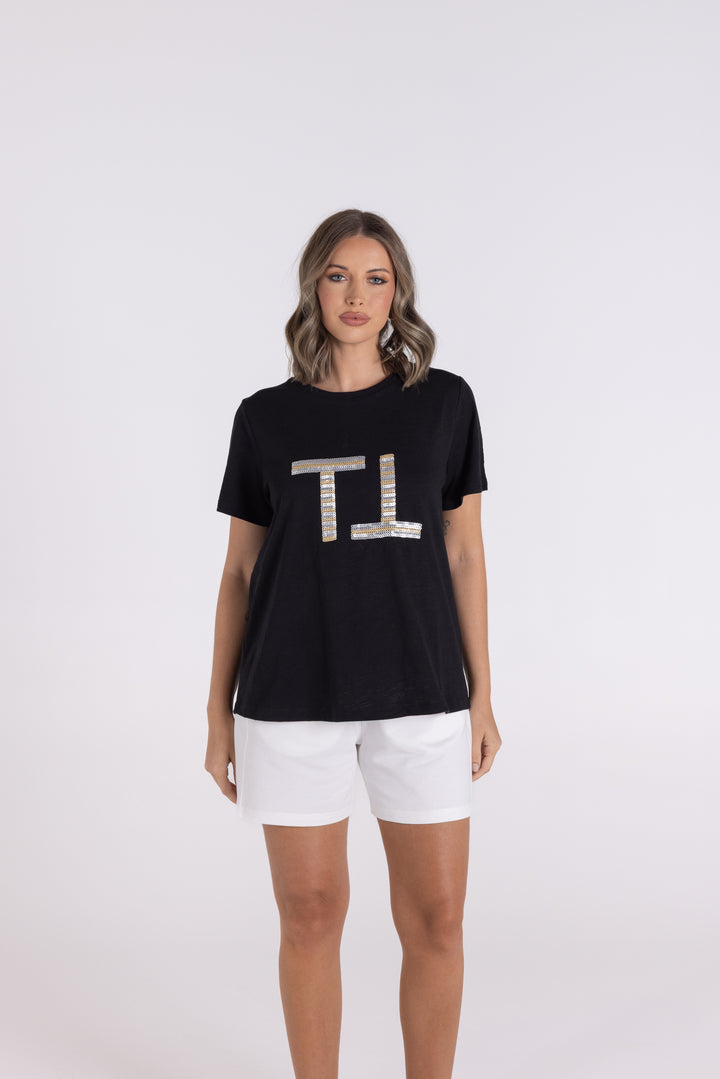 Logo Tee w Gold/Silver
