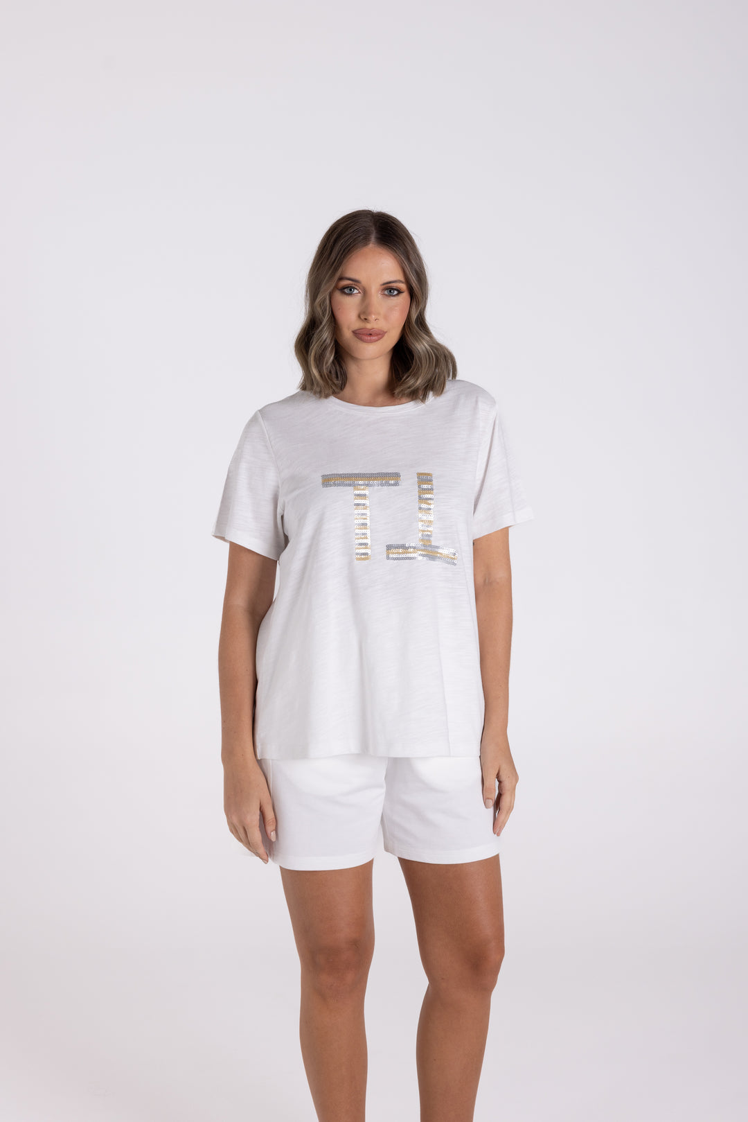 Logo Tee w Gold/Silver