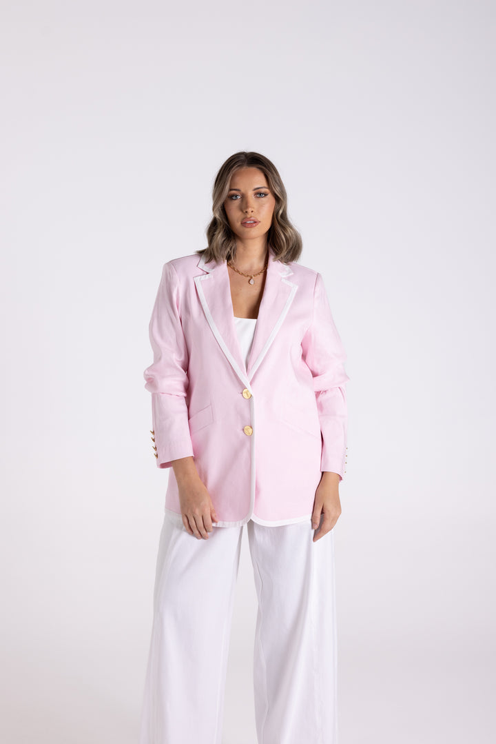 Contrast Trim Blazer TT