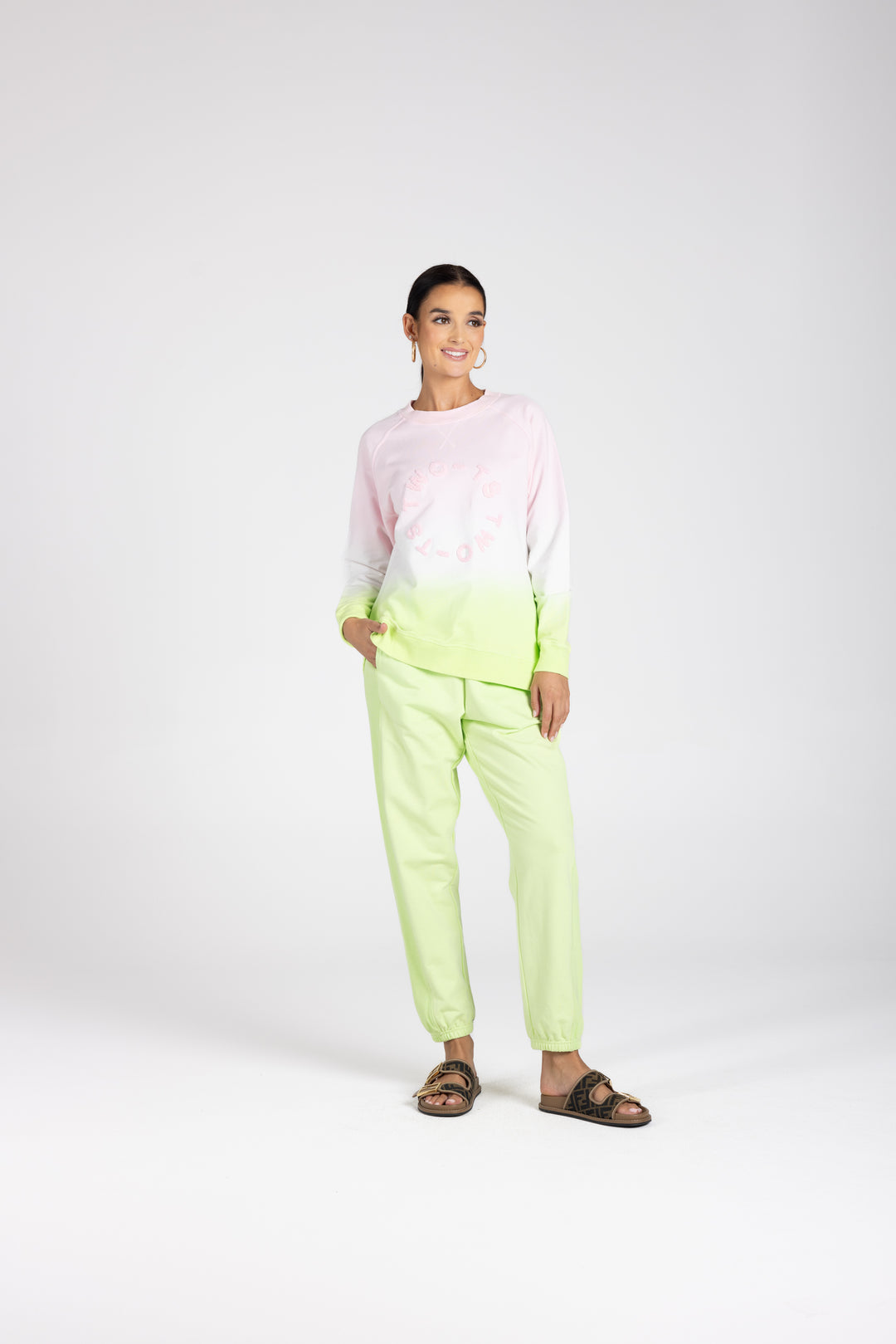 Dip Dyed Sweater w Logo