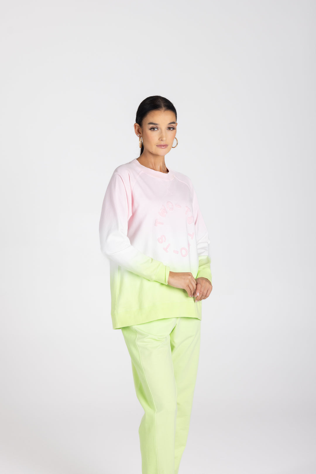 Dip Dyed Sweater w Logo
