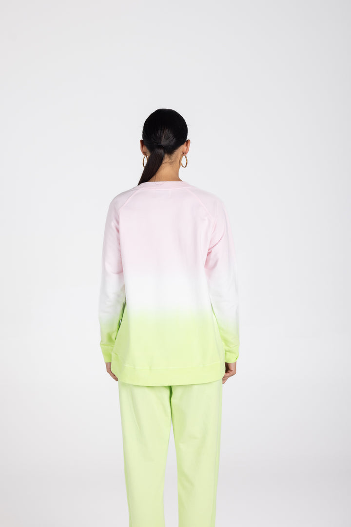 Dip Dyed Sweater w Logo