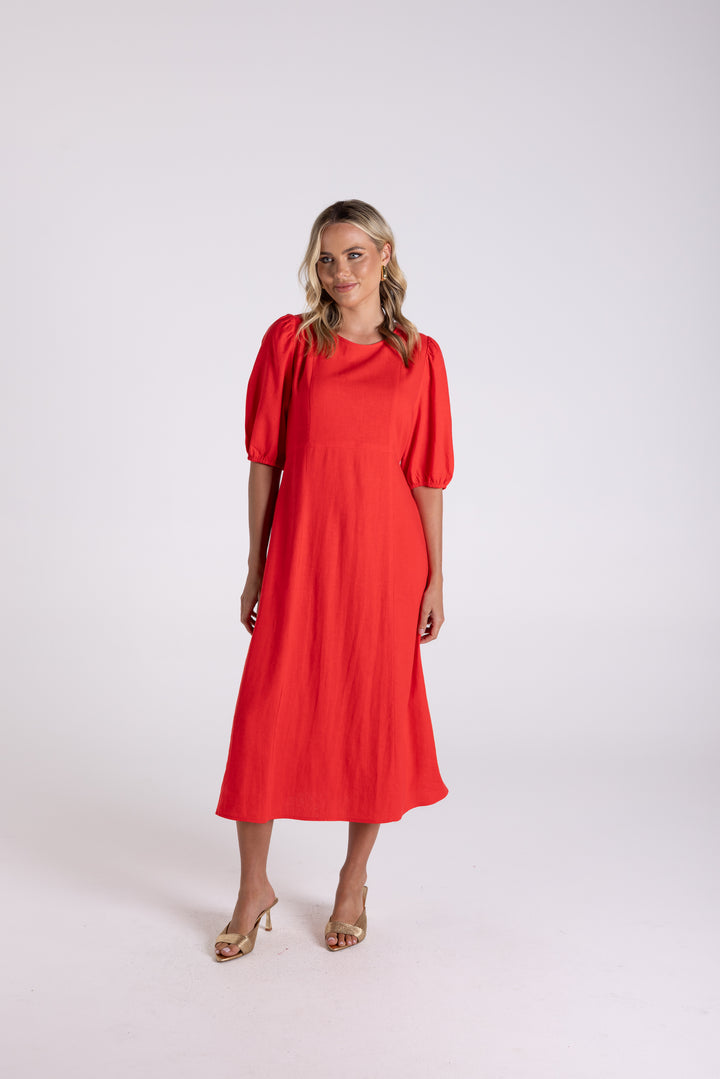 Linen Viscose Midi Dress TT