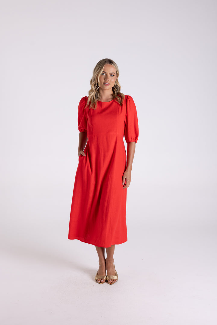 Linen Viscose Midi Dress TT