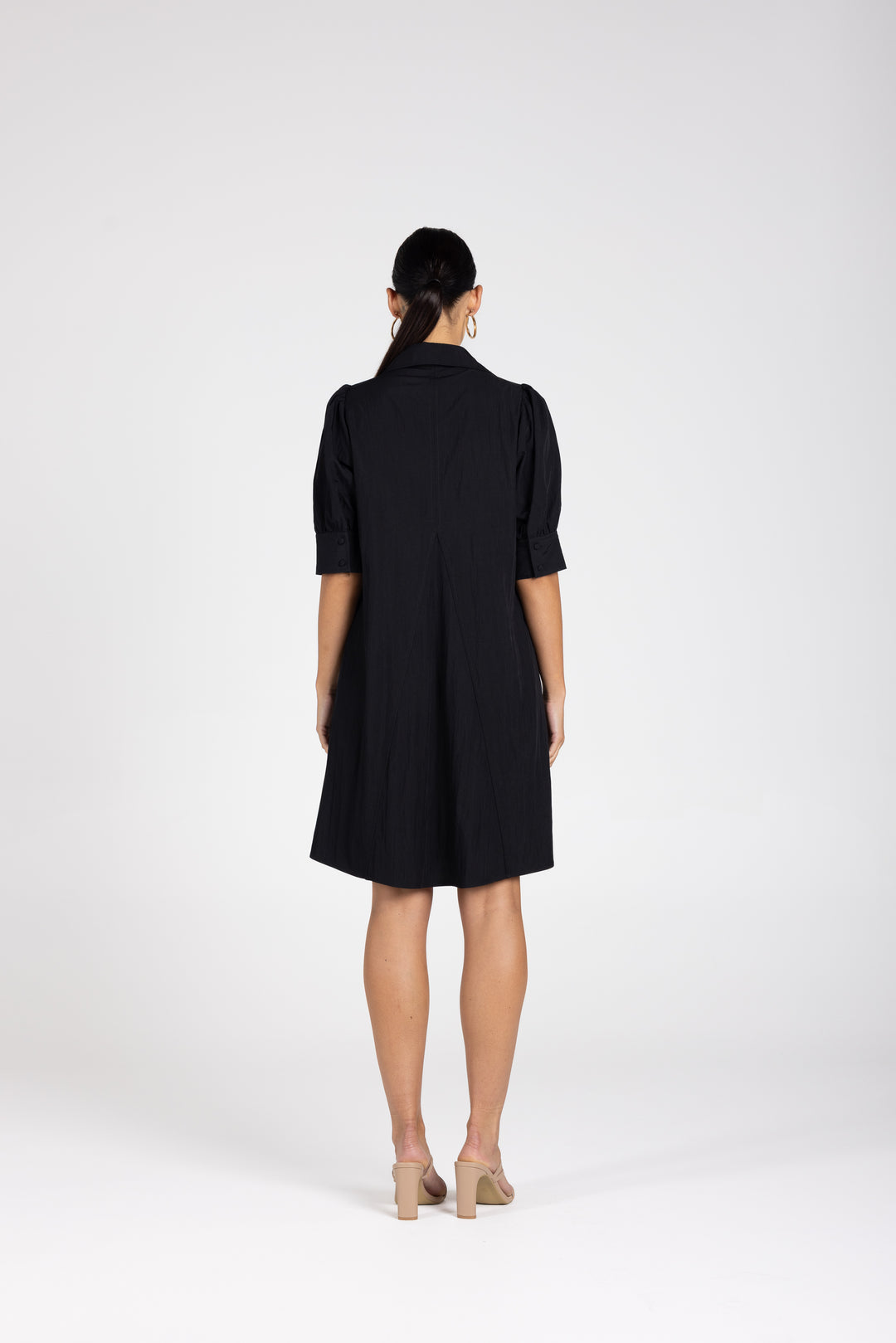 V Neck Dress w Collar