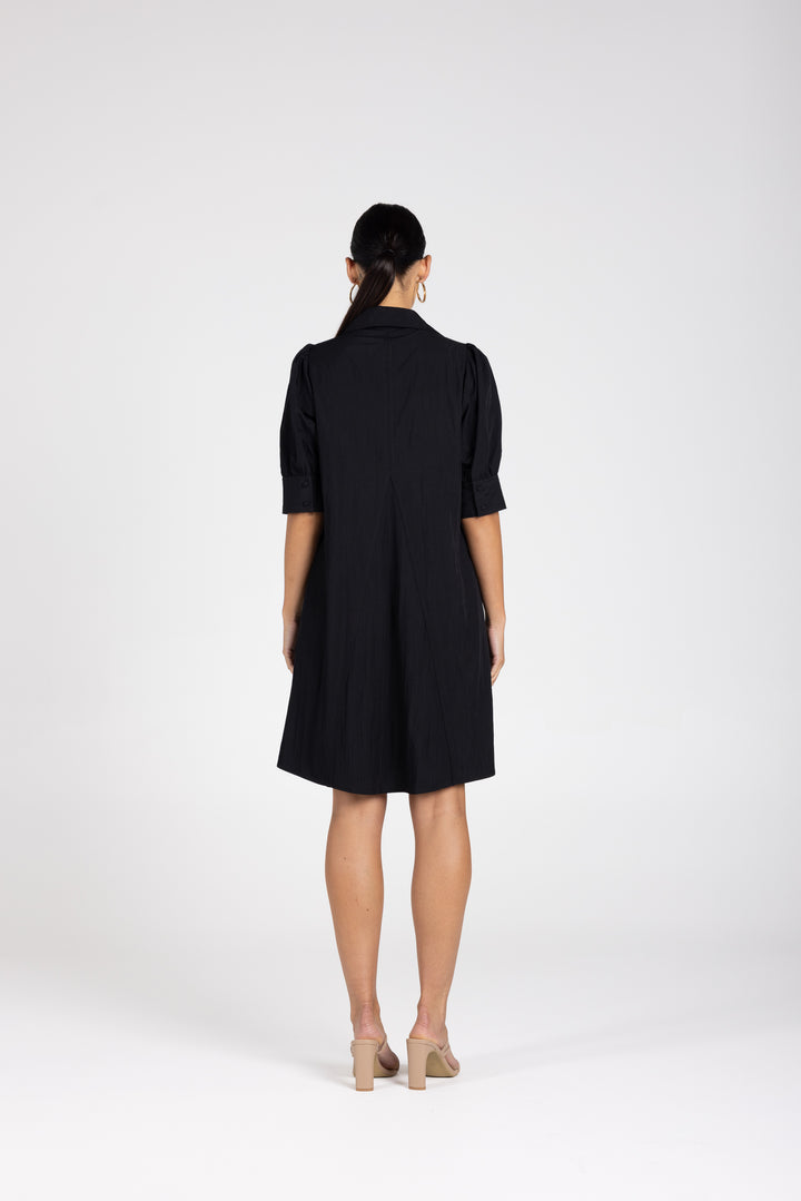 V Neck Dress w Collar