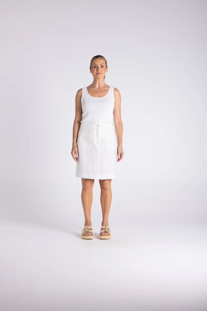 Tweed Linen Skirt