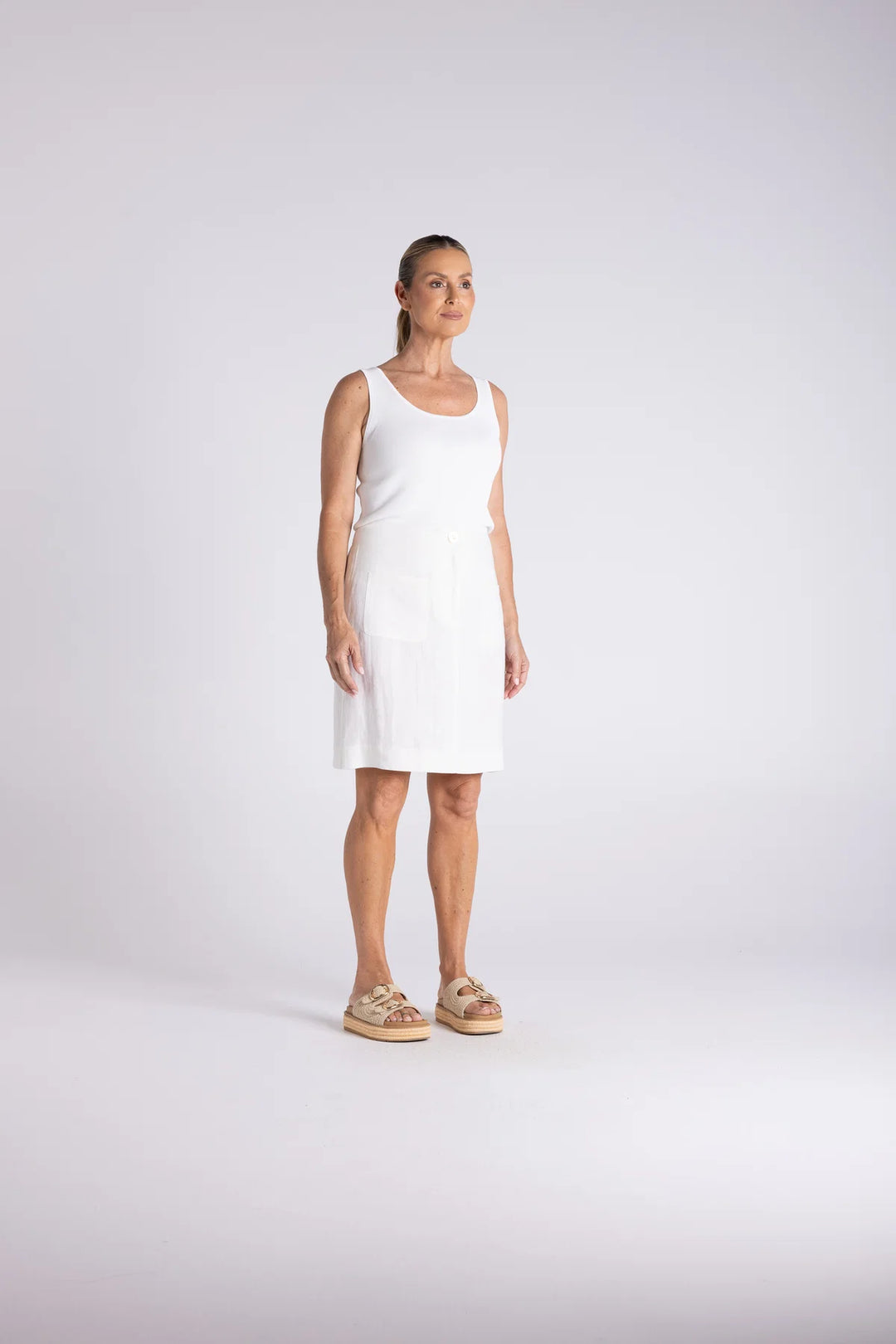 Tweed Linen Skirt