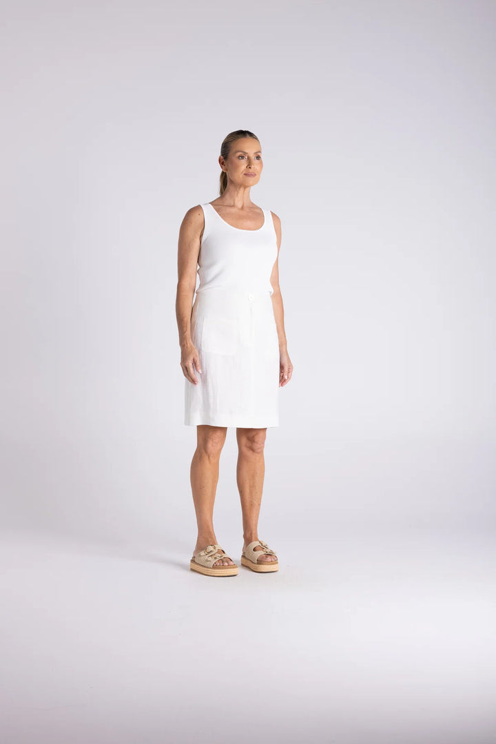 Tweed Linen Skirt
