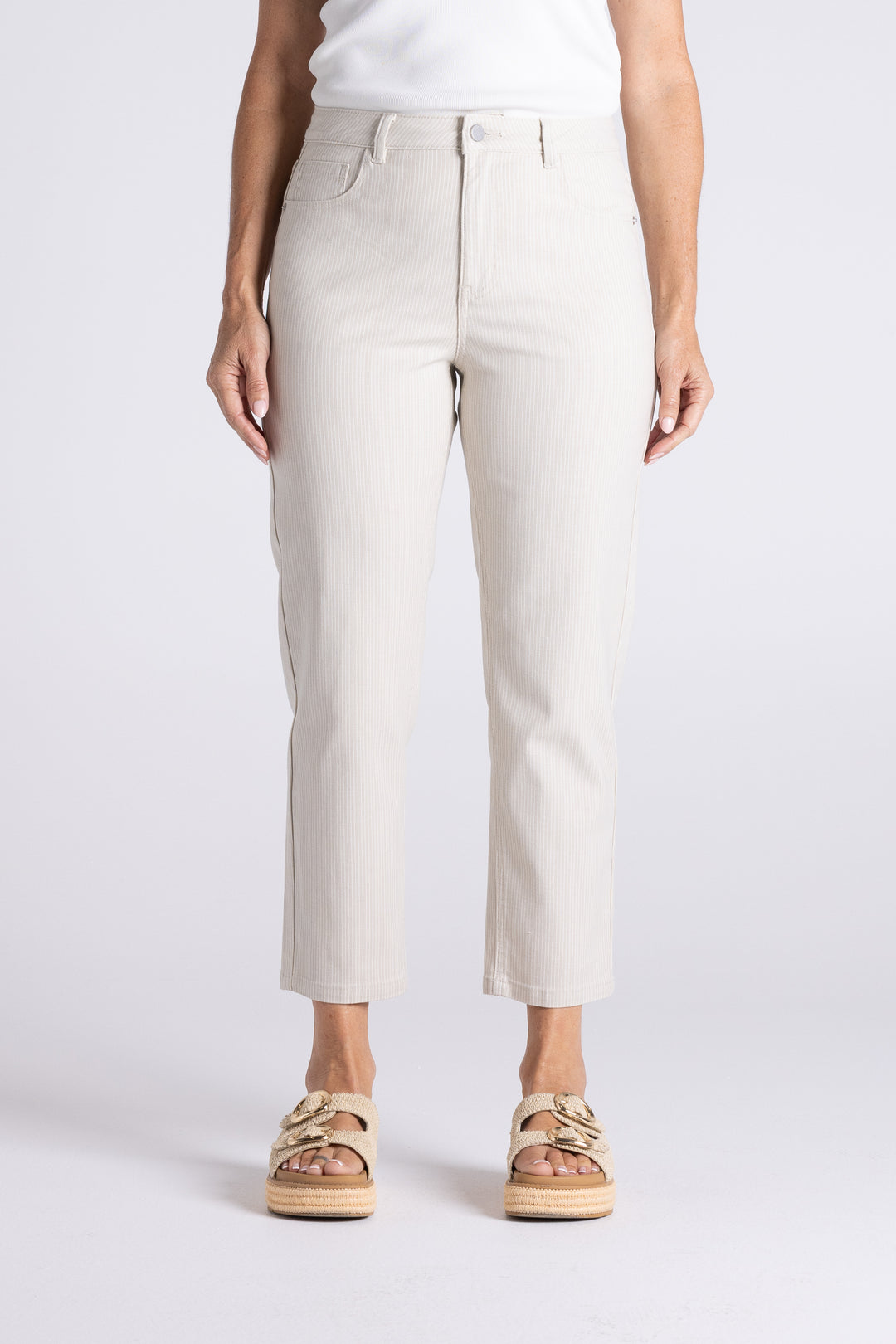 Mini Stripe Slim Jean