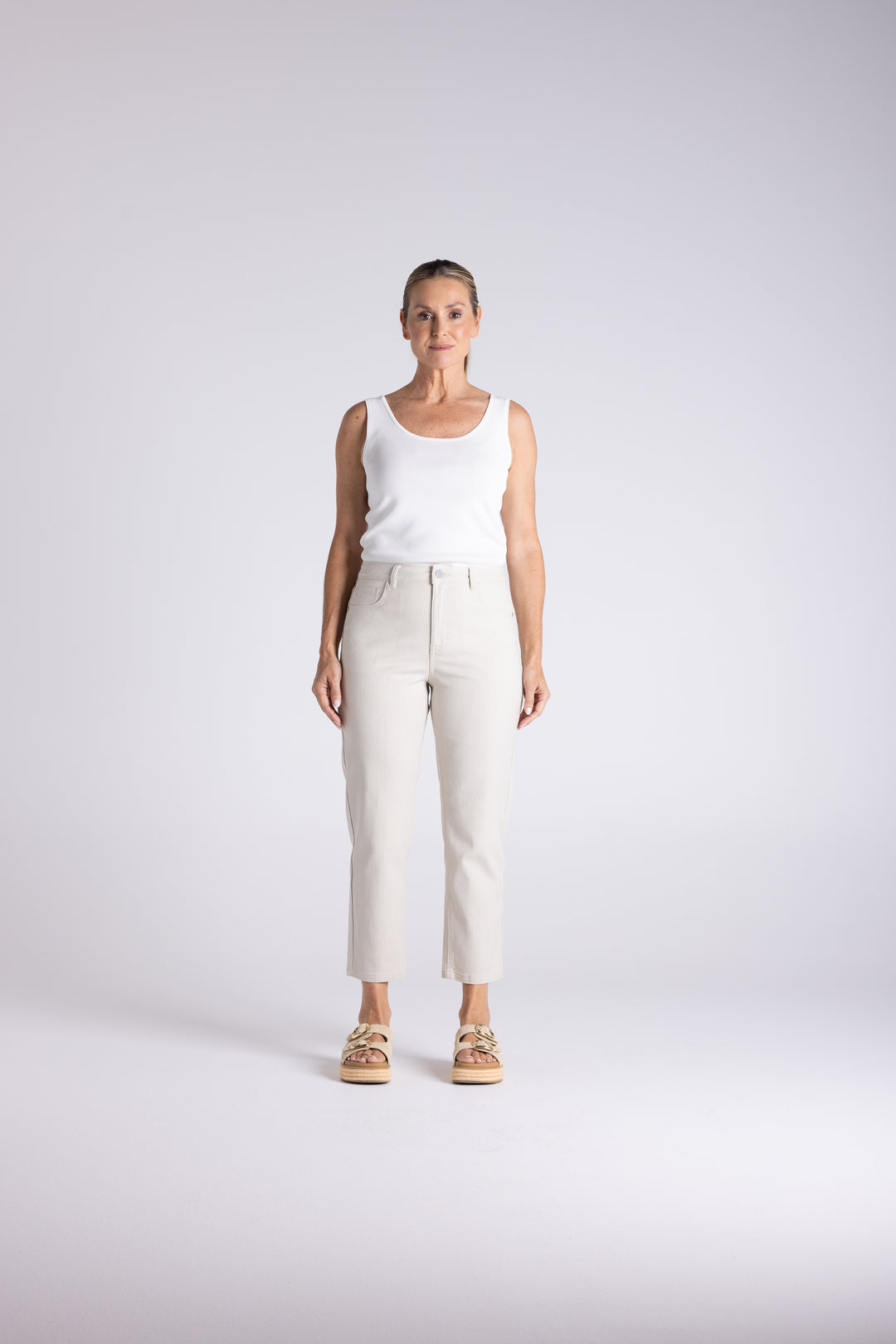 Mini Stripe Slim Jean