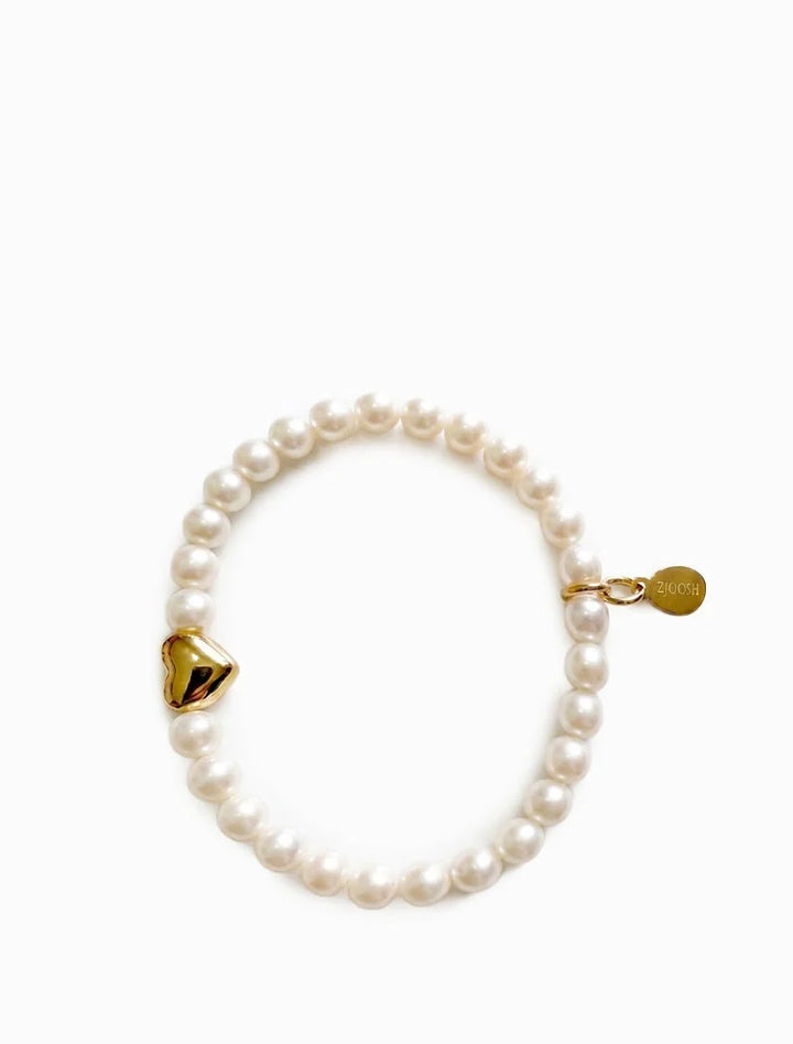 Lucienne Heart &amp; Pearl Bracelet Small