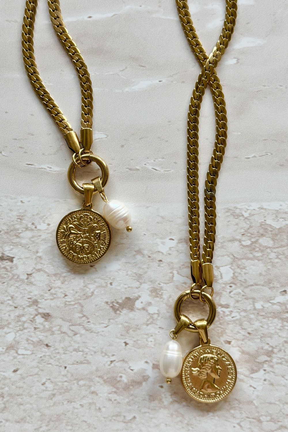 Golden Heirloom Coin Necklace