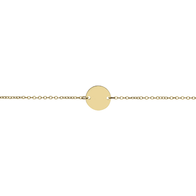 Sterling Silver flat disc bracelet