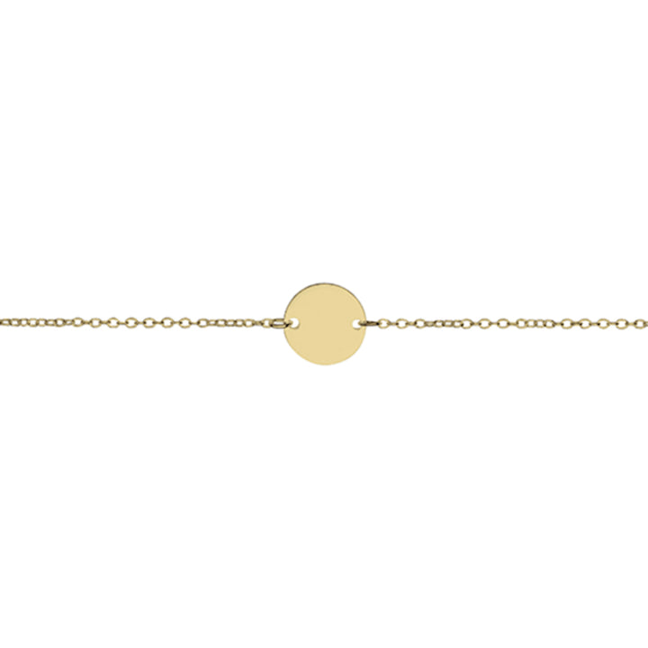 Sterling Silver flat disc bracelet