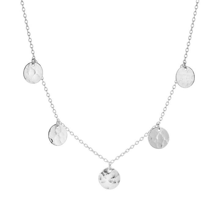Hammered 5 disc Necklace