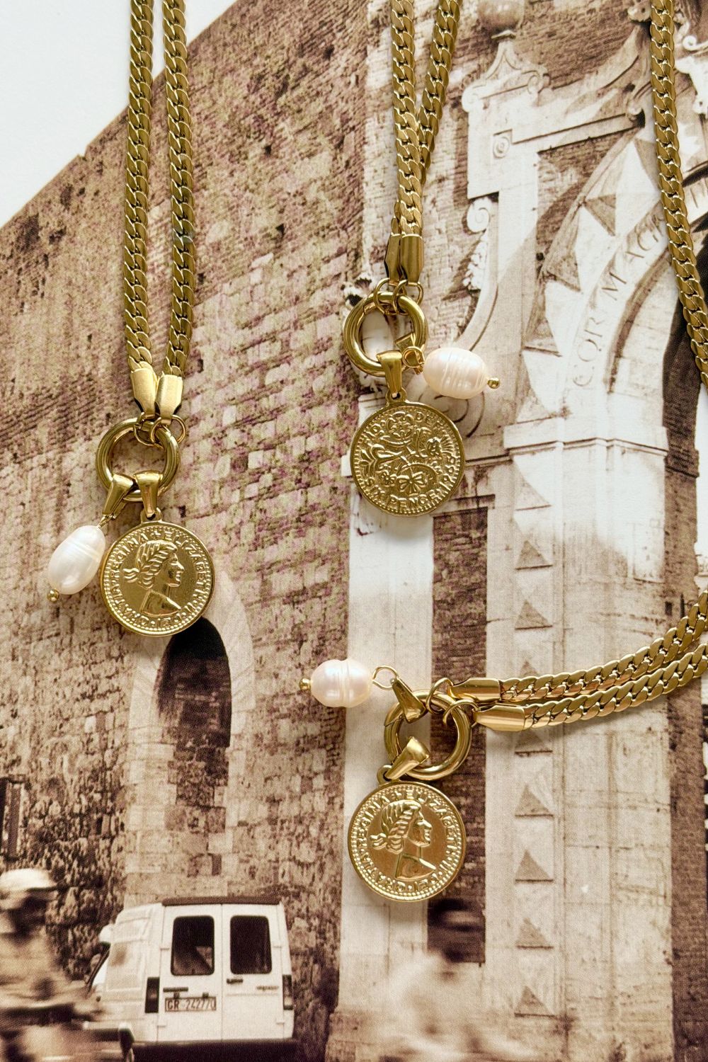 Golden Heirloom Coin Necklace