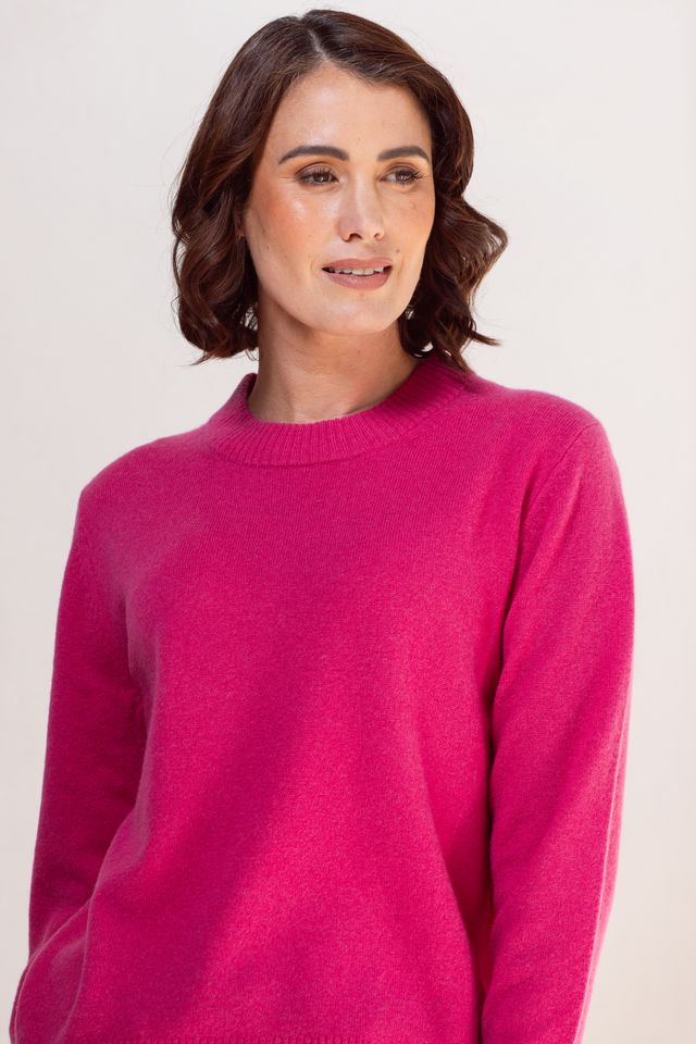 Pink Merino Crew Neck sweater