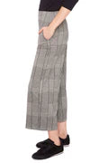 Plaid Wide Leg Knit Pant