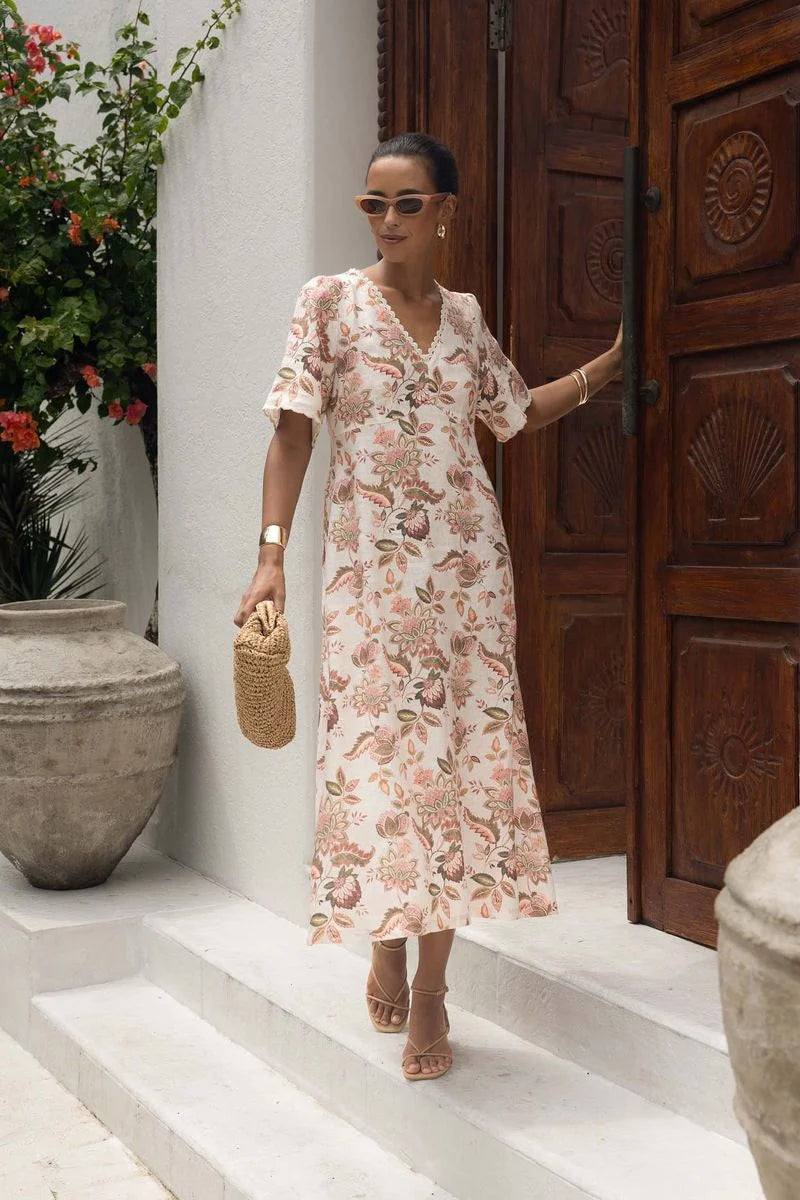 Boh Rose/Midi Dress