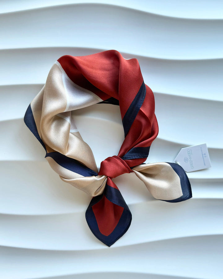 Silk Abstract Heart Neck Scarf