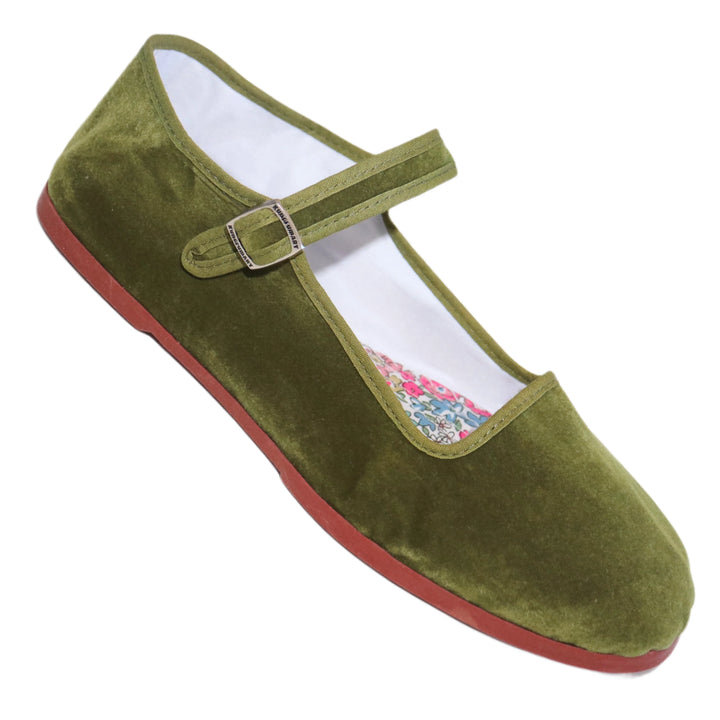 Happy Shoes - Olive Velvet