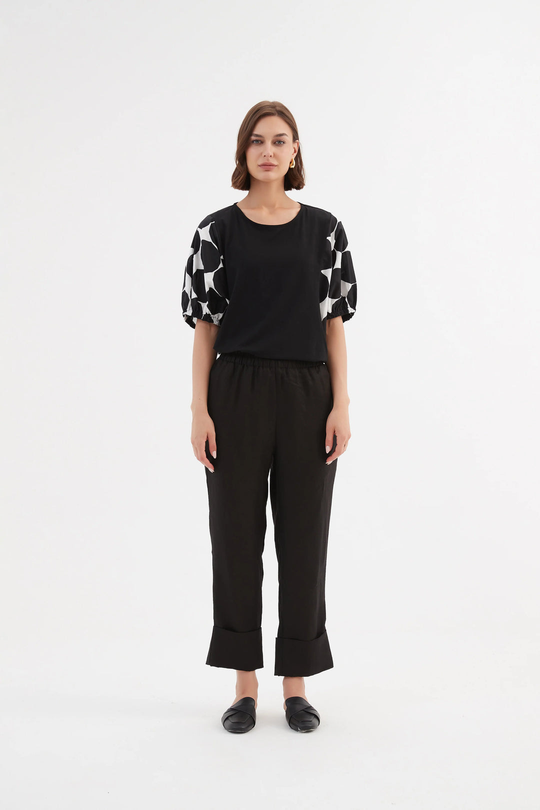 Deep Cuff Linen Pant