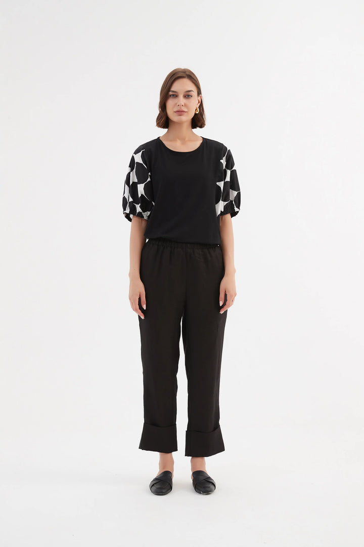 Deep Cuff Linen Pant