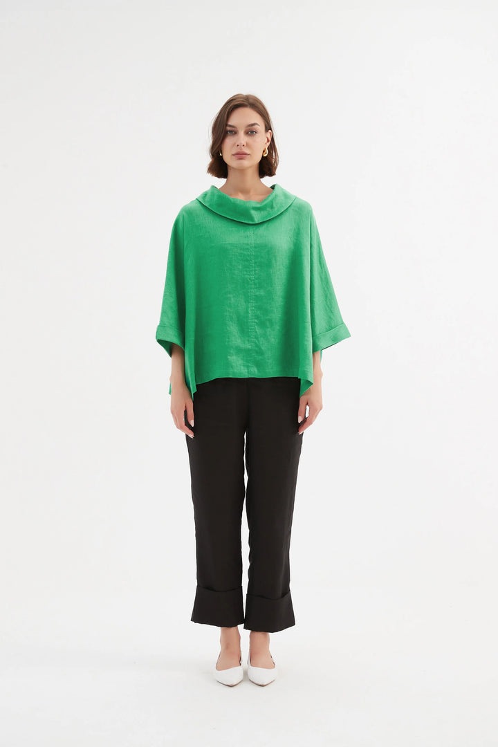 Funnel Neck Boxy Top