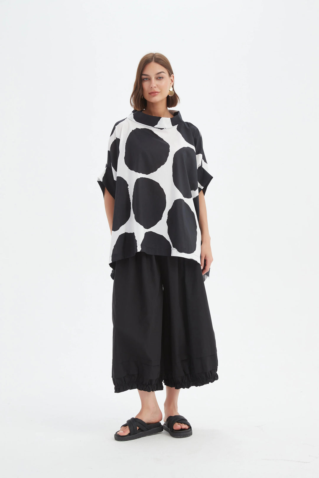 Structured Neck Print Tunic