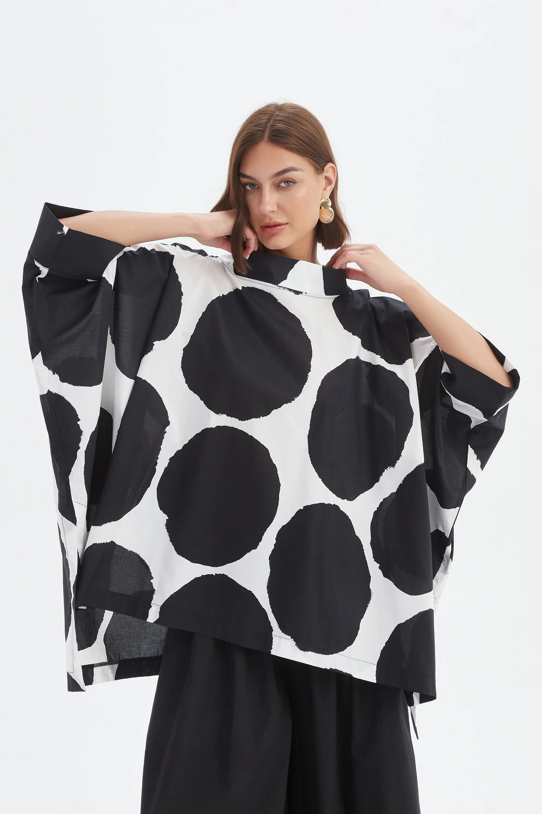 Structured Neck Print Tunic