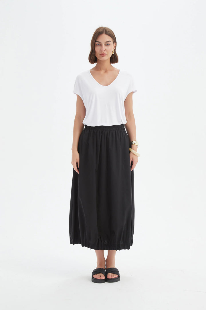 Pin Tuck Hem Skirt