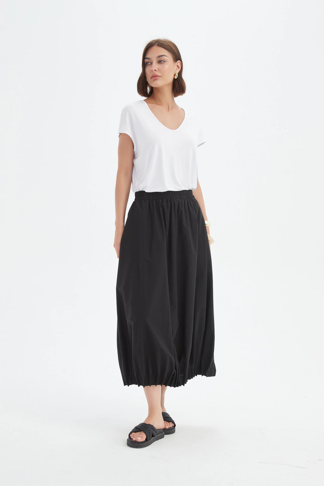 Pin Tuck Hem Skirt