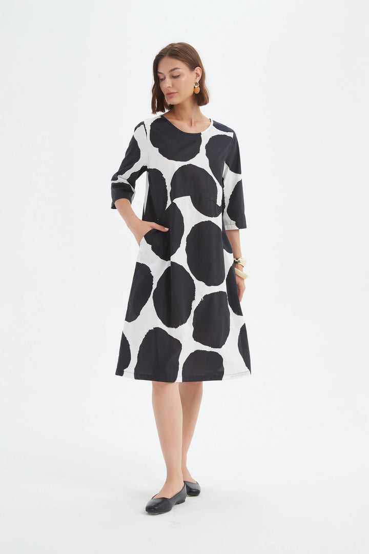 Curve Seam Poplin Dress