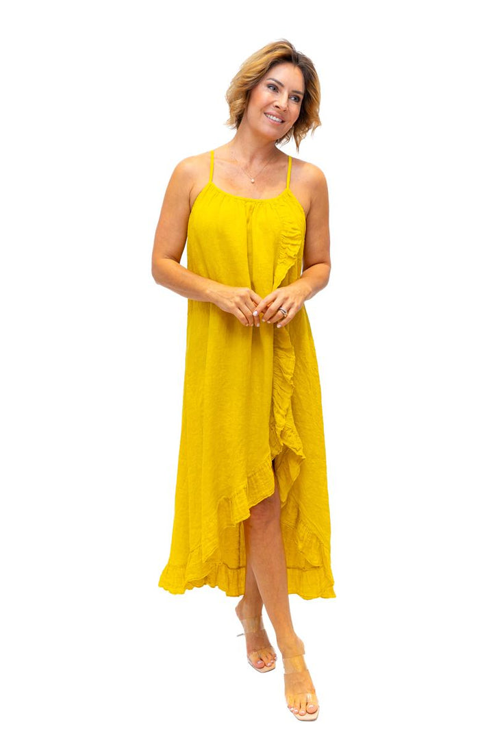 Biscayne- Linen maxi dress