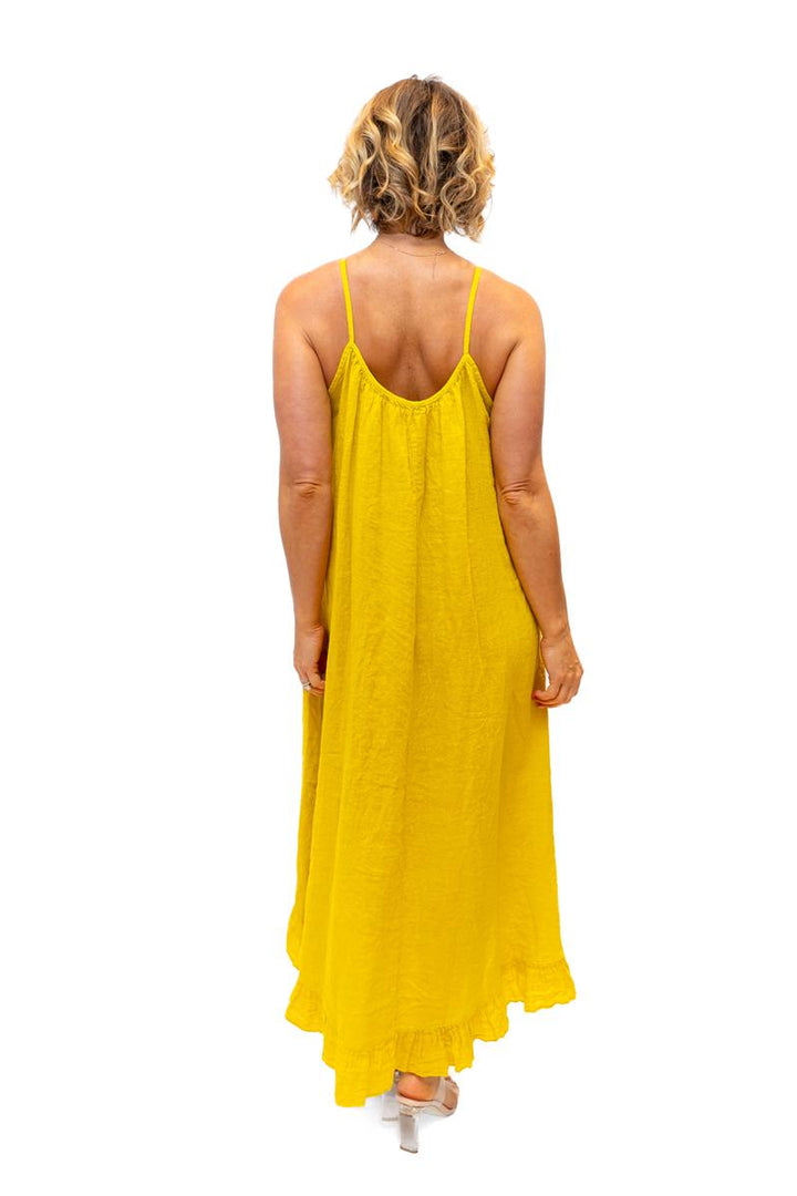 Biscayne- Linen maxi dress