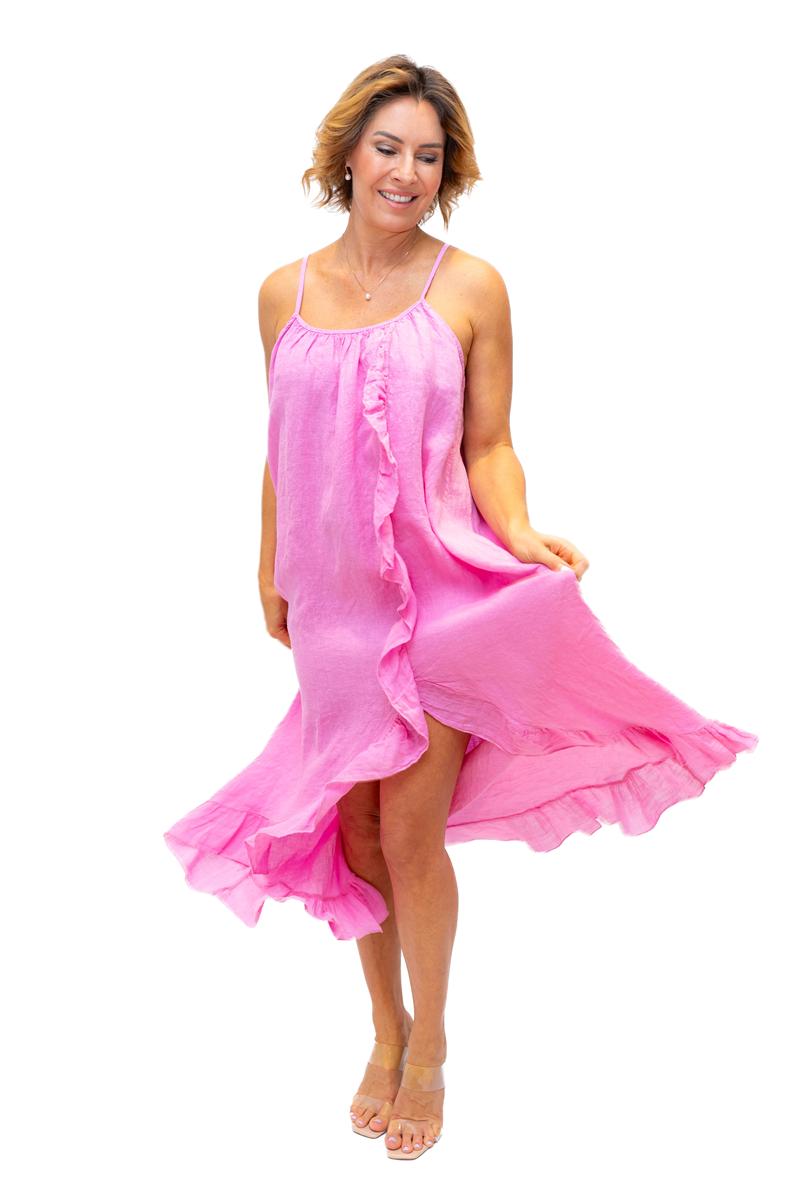 Biscayne- Linen maxi dress