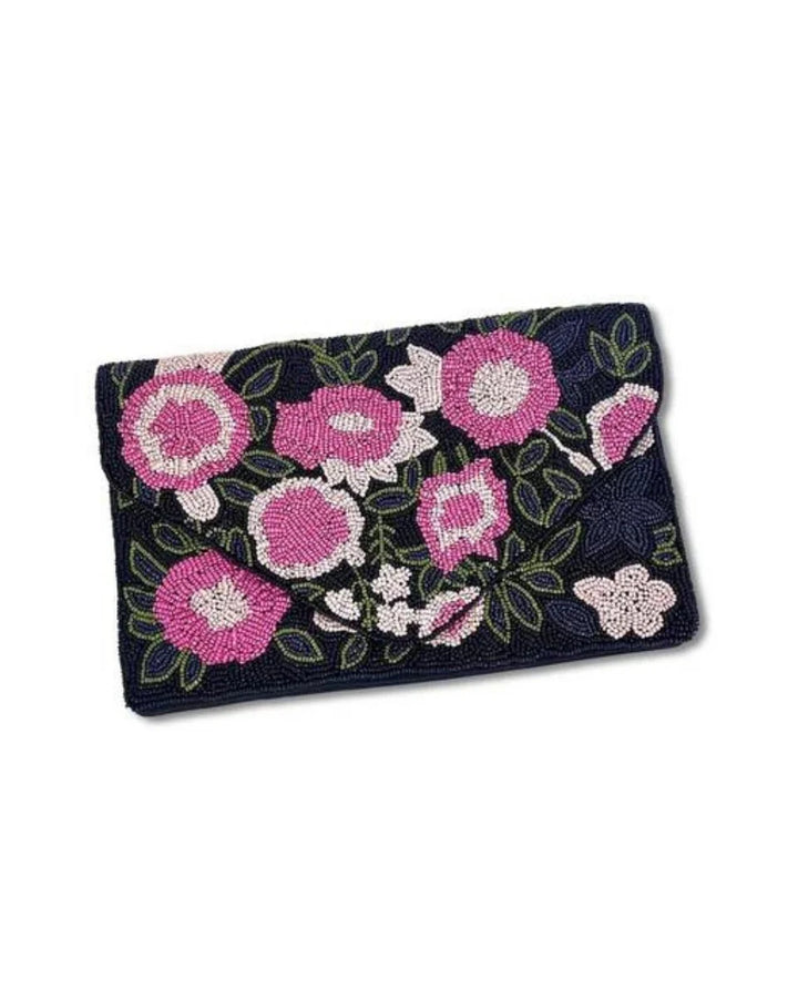 Black Blooms Clutch