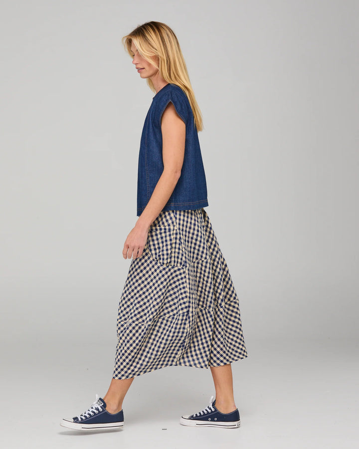Guru Skirt- Navy S/Sucker
