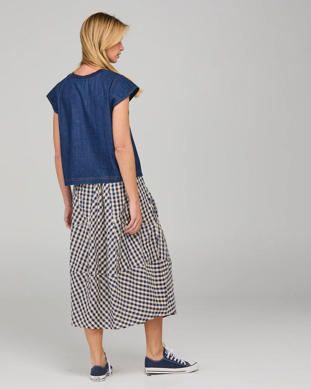 Guru Skirt- Navy S/Sucker