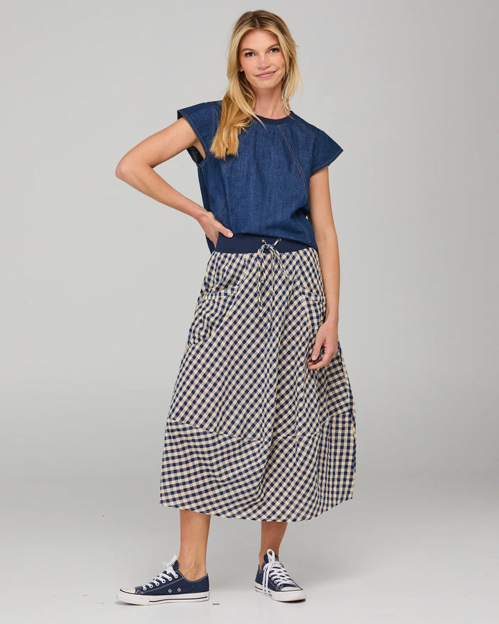 Guru Skirt- Navy S/Sucker