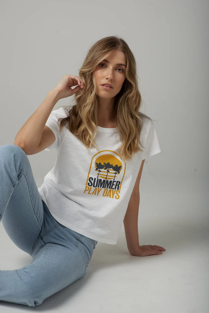 Cotton Summer Play Days Tee