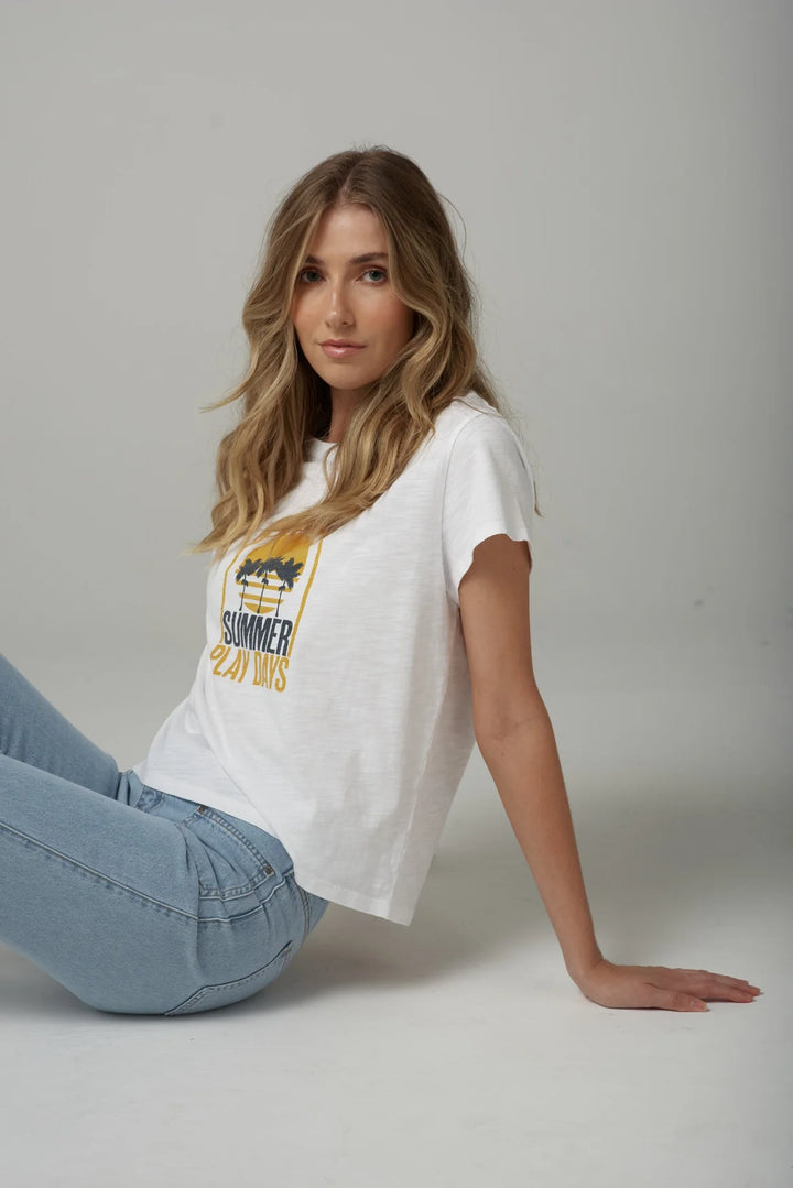 Cotton Summer Play Days Tee