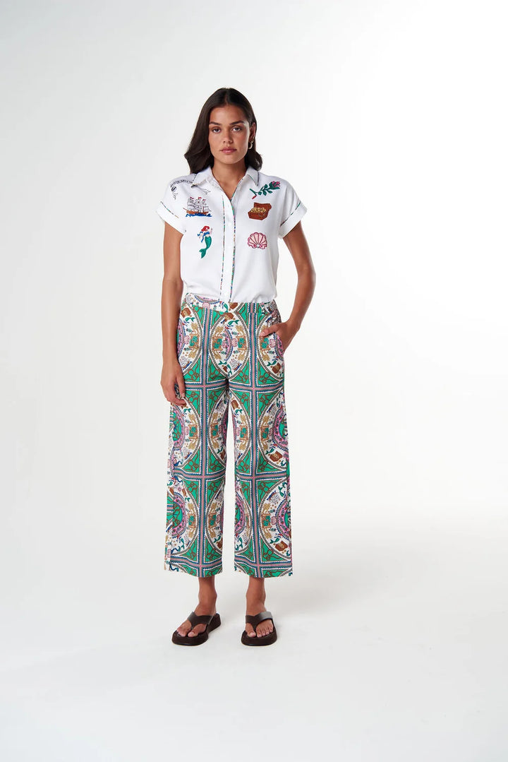 Straight Leg Cropped Pant