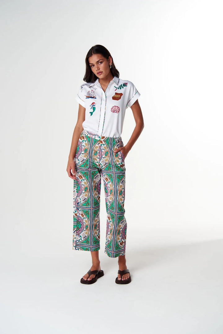Straight Leg Cropped Pant