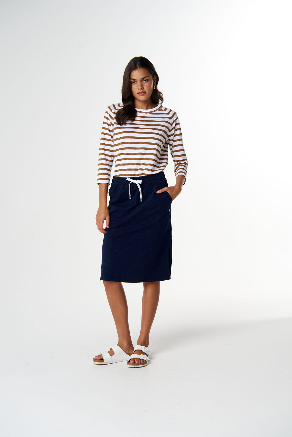 Folk Side Split Skirt