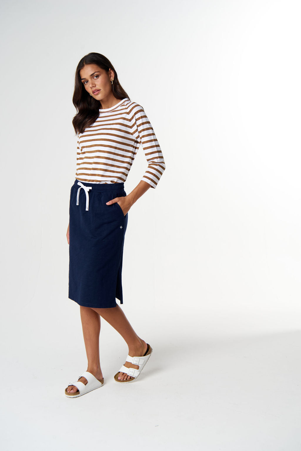 Folk Side Split Skirt